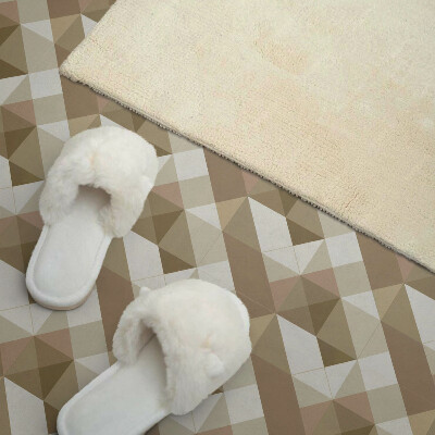 Panou decorativ bucatarie pătrat Motiv geometric în nuanțe ale naturii