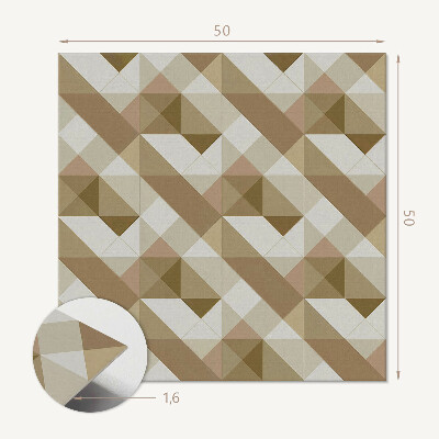 Panou decorativ bucatarie pătrat Motiv geometric în nuanțe ale naturii