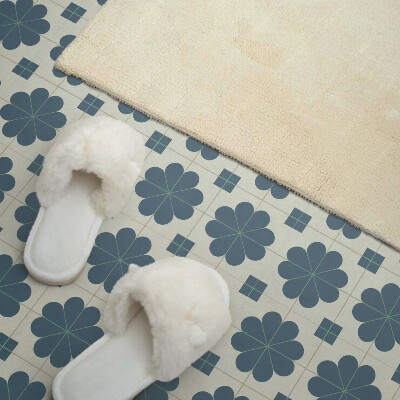 Panou decorativ bucatarie pătrat Verificați cu accent floral