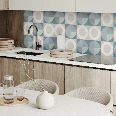 Panou decorativ bucatarie pătrat Model geometric cu cercuri