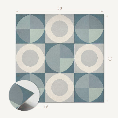 Panou decorativ bucatarie pătrat Model geometric cu cercuri