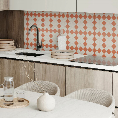 Panou decorativ bucatarie pătrat Geometria romburilor într-o grilă