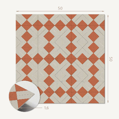 Panou decorativ bucatarie pătrat Geometria romburilor într-o grilă