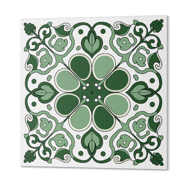 Panou decorativ bucatarie pătrat Floră cu motiv de frunze