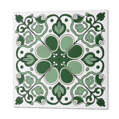Panou decorativ bucatarie pătrat Floră cu motiv de frunze