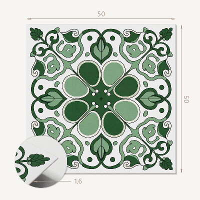 Panou decorativ bucatarie pătrat Floră cu motiv de frunze