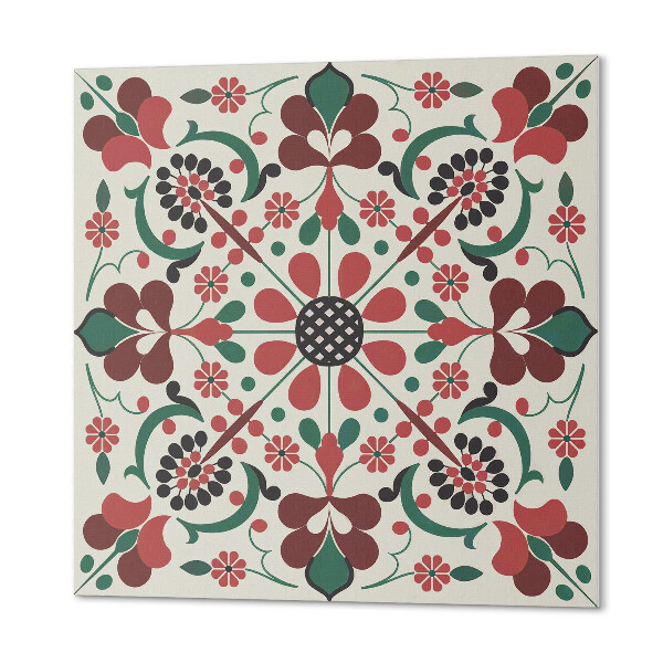 Panou decorativ pătrat Flori în echilibru design simetric