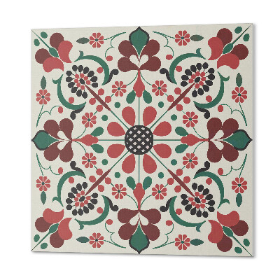 Panou decorativ pătrat Flori în echilibru design simetric