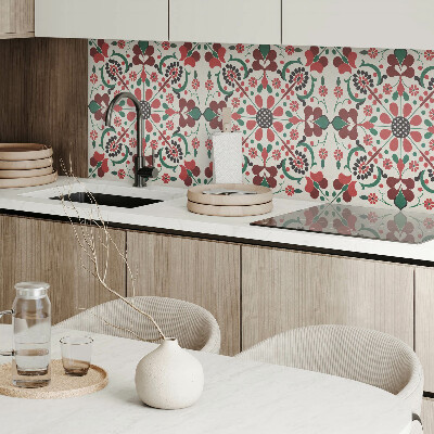 Panou decorativ pătrat Flori în echilibru design simetric