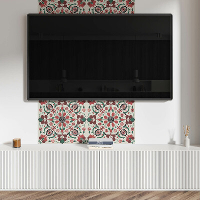 Panou decorativ pătrat Flori în echilibru design simetric