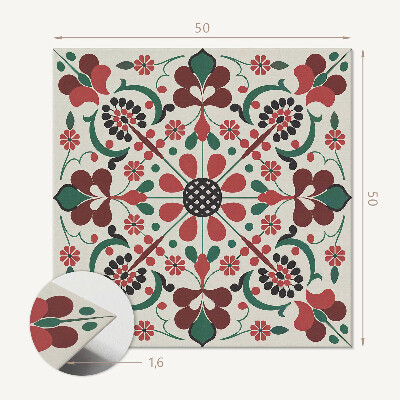 Panou decorativ pătrat Flori în echilibru design simetric