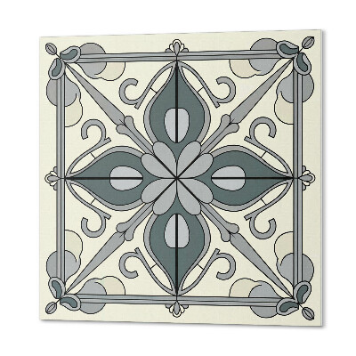 Panou decorativ bucatarie pătrat Flori cu decoratiuni elegante