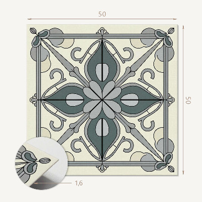 Panou decorativ bucatarie pătrat Flori cu decoratiuni elegante
