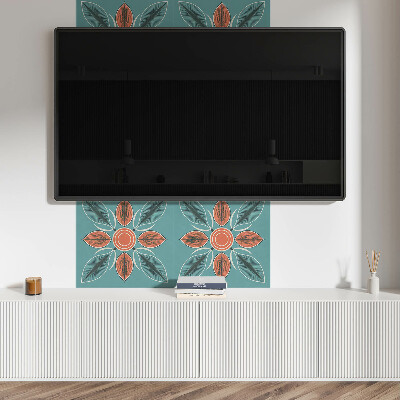 Panou decorativ pătrat Design popular cu flori și frunze
