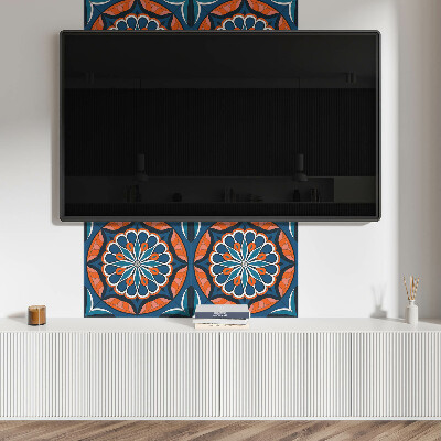 Panou decorativ bucatarie pătrat Model de mandala cu motiv de frunze