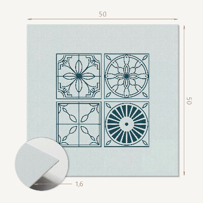 Panou decorativ pătrat Geometrie într-o versiune cu gresie