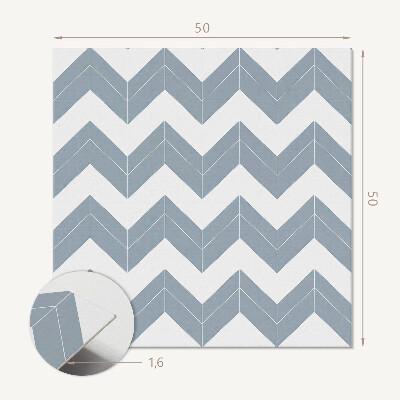 Panou decorativ bucatarie pătrat Linii în stil zig-zag