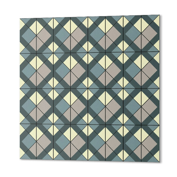 Panou decorativ bucatarie pătrat Model de grilă geometrică