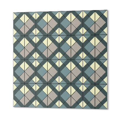 Panou decorativ bucatarie pătrat Model de grilă geometrică