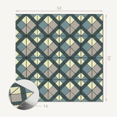 Panou decorativ bucatarie pătrat Model de grilă geometrică