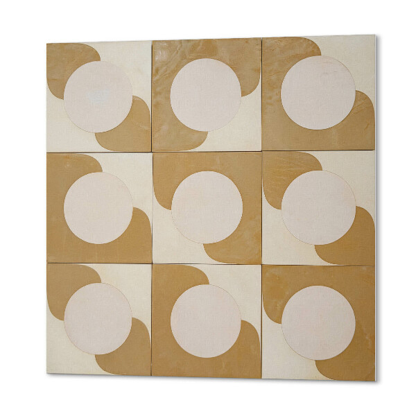 Panou decorativ pătrat Cercuri și arce abstracte în geometrie