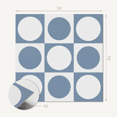 Panou decorativ bucatarie pătrat Geometria cercurilor într-un sistem de grilă
