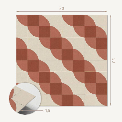 Panou decorativ pătrat Model ondulat geometric elegant