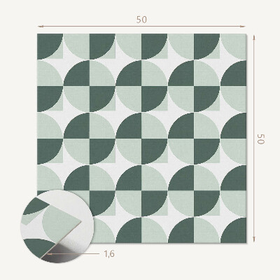 Panou decorativ bucatarie pătrat Model cu cercuri și pătrate în geometrie