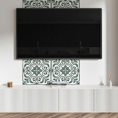 Panou decorativ bucatarie pătrat Plante decorative cu ornamente complicate