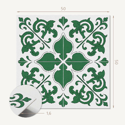 Panou decorativ pătrat Accente de plante decorative cu ornamente