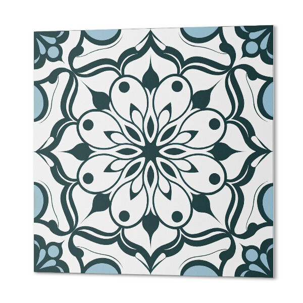 Panou decorativ pătrat Mandala cu model floral