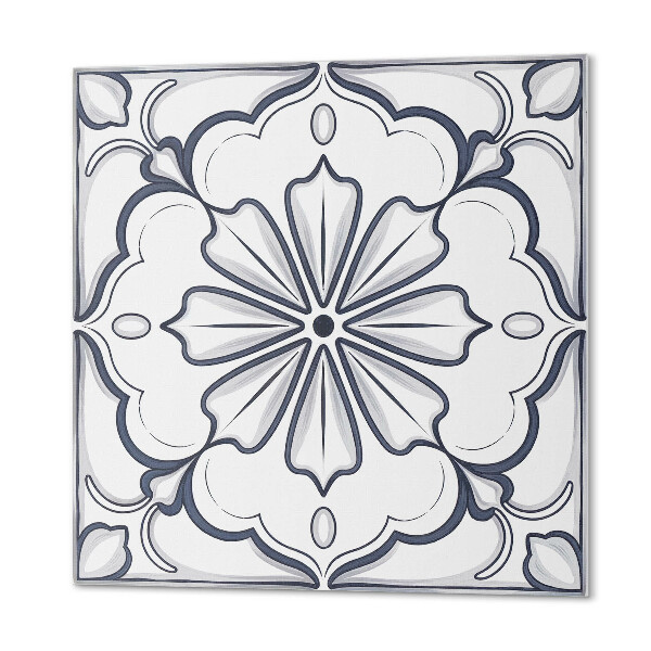 Panou decorativ pătrat Desen de flori pe țiglă