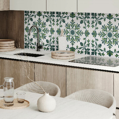 Panou decorativ pătrat Model de plante decorative cu ornamente