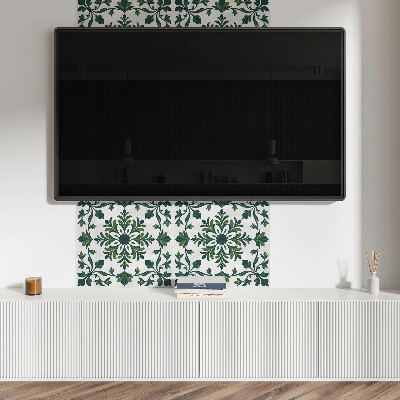 Panou decorativ pătrat Model de plante decorative cu ornamente