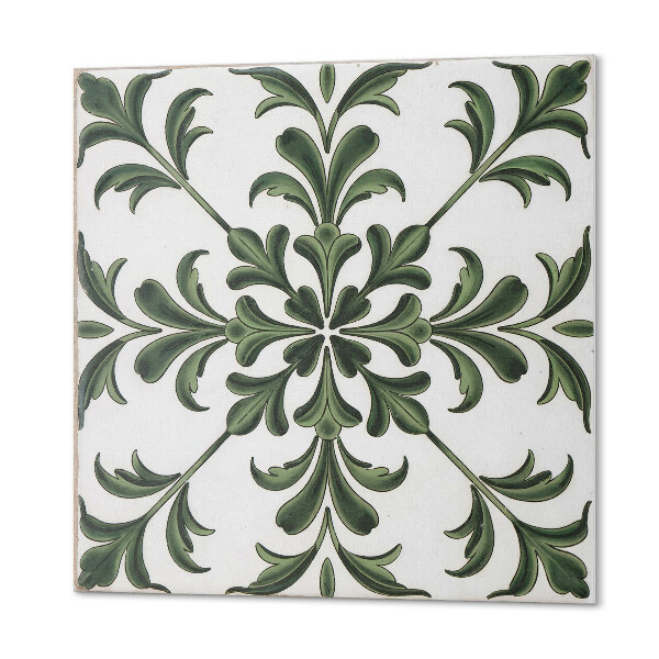 Panou decorativ bucatarie pătrat Design verde pe gresie