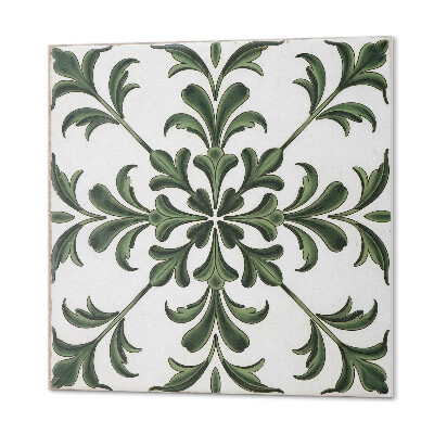 Panou decorativ bucatarie pătrat Design verde pe gresie