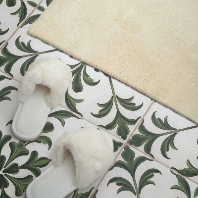 Panou decorativ bucatarie pătrat Design verde pe gresie