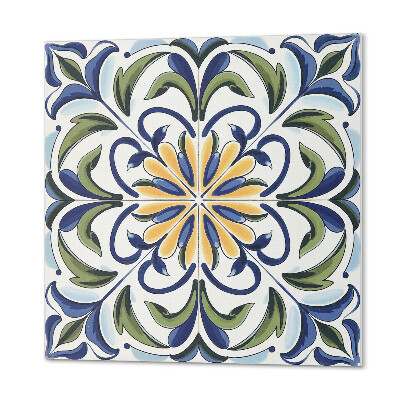 Panou decorativ pătrat Model floral cu elemente vegetale