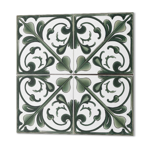 Panou decorativ bucatarie pătrat Model elegant cu detalii de plante
