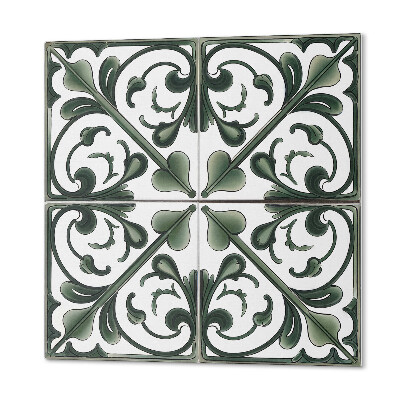 Panou decorativ bucatarie pătrat Model elegant cu detalii de plante