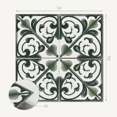 Panou decorativ bucatarie pătrat Model elegant cu detalii de plante