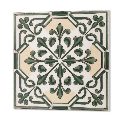 Panou decorativ bucatarie pătrat Model floral pe ceramică