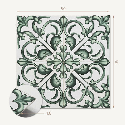 Panou decorativ pătrat Armonie plantelor într-un design simetric