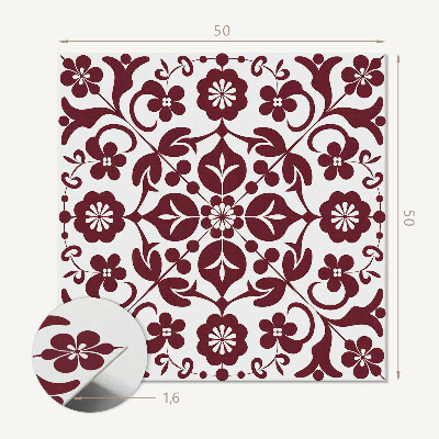 Panou decorativ pătrat Ornamente cu flori într-o combinație armonioasă