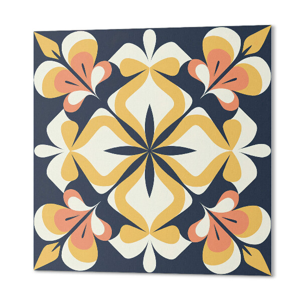 Panou decorativ pătrat Flori într-un aranjament geometric