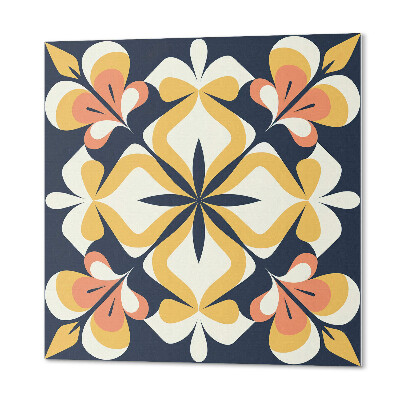 Panou decorativ pătrat Flori într-un aranjament geometric