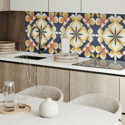 Panou decorativ pătrat Flori într-un aranjament geometric