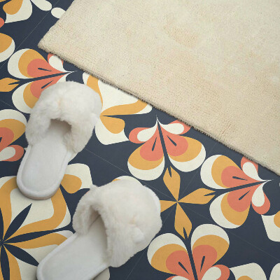 Panou decorativ pătrat Flori într-un aranjament geometric