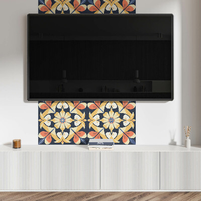 Panou decorativ bucatarie pătrat Motiv mandala cu model floral
