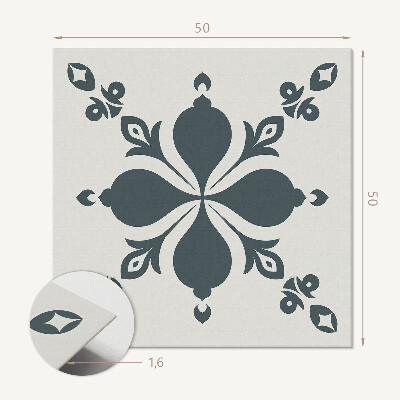 Panou decorativ pătrat Ornament de frunze